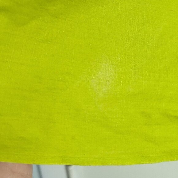 VGUC Vintage Handmade Gingham and Chartreuse Tulip Apron OSFA - Picture 5 of 7